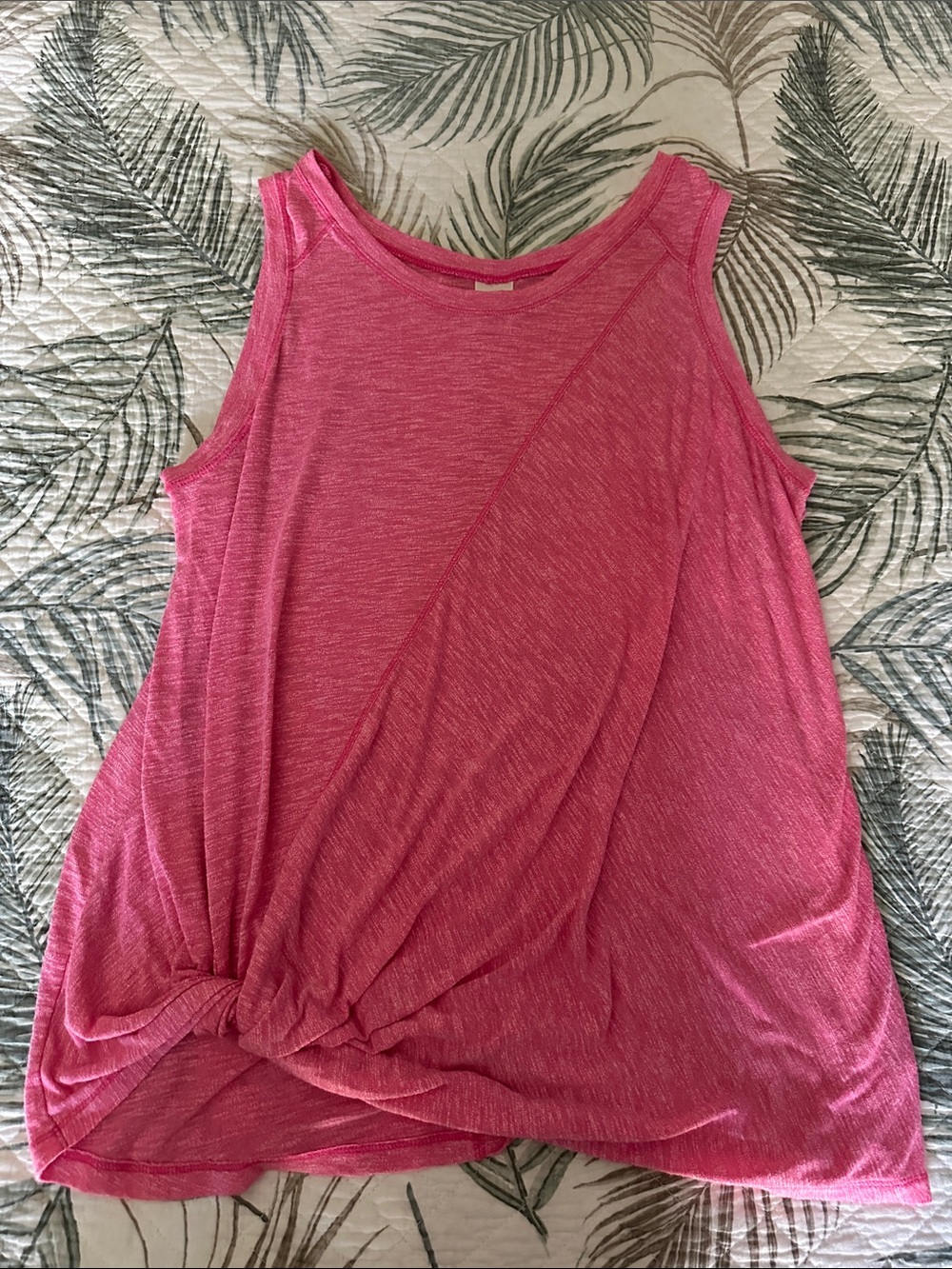 Women’s Pink Twist-Front Tank Top